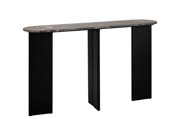 Console Mathilde Marbre Noir/Pêche J-Line