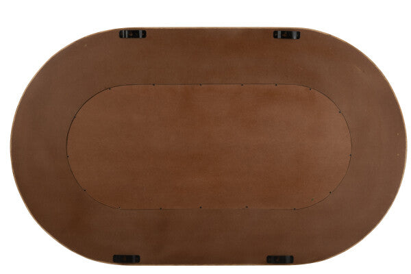 Miroir mural Curve ovale Bois naturel 152x6x92cm J-Line
