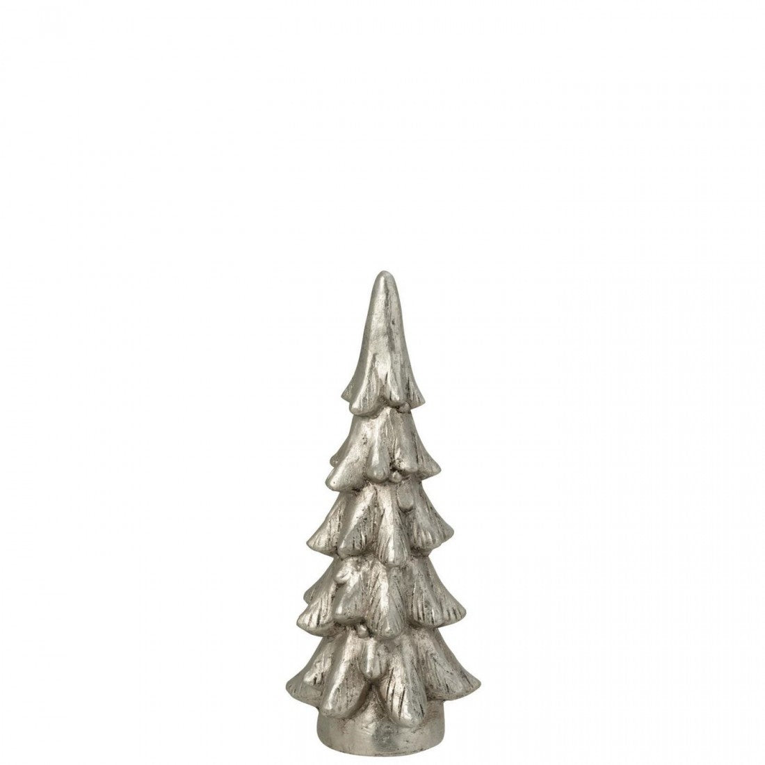 Sapin de Noël Rond Socle Magnésium Couleur Argent Petit J-Line
