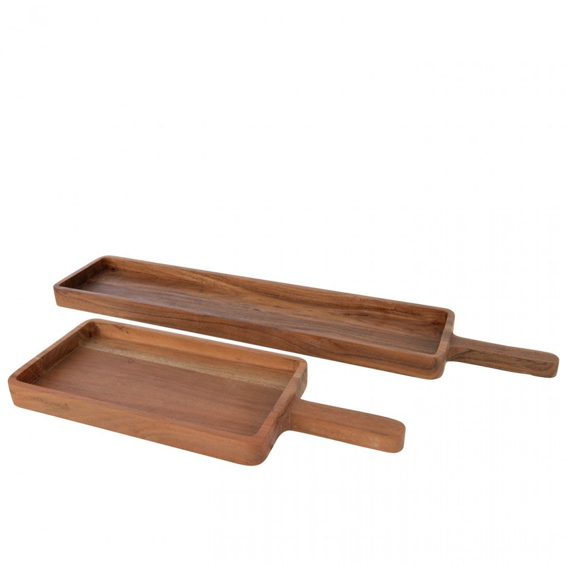 Planche de service rectangulaire en bois d’acacia naturel, petite, J-Line