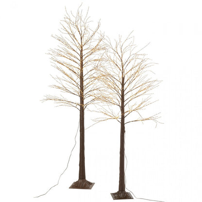 Arbre 2000 LED Plastique Marron Moyen H180cm J-Line
