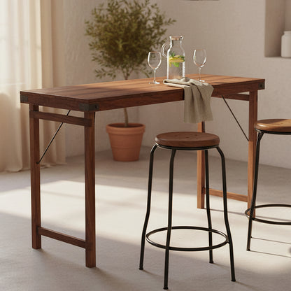 Table de marché en bois marron, pliable Raw Materials