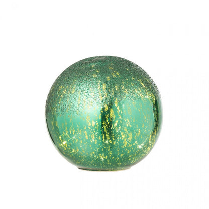 Boule LED Verre Craquelé Vert Lot de 2 J-Line