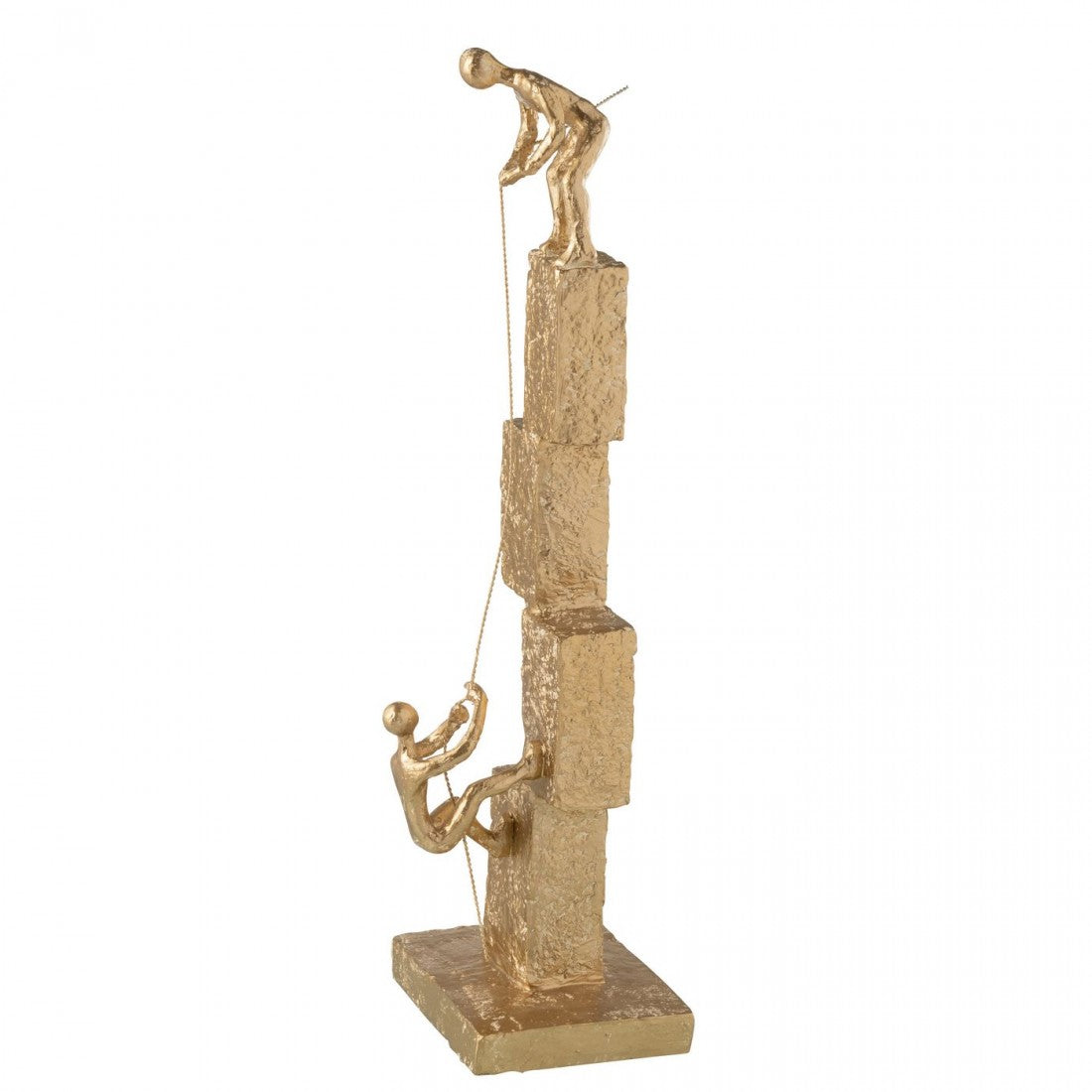 Figurines Grimpant Modernes Résine Dorée J-Line