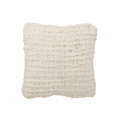 Coussin en polyester blanc/vert foncé J-Line