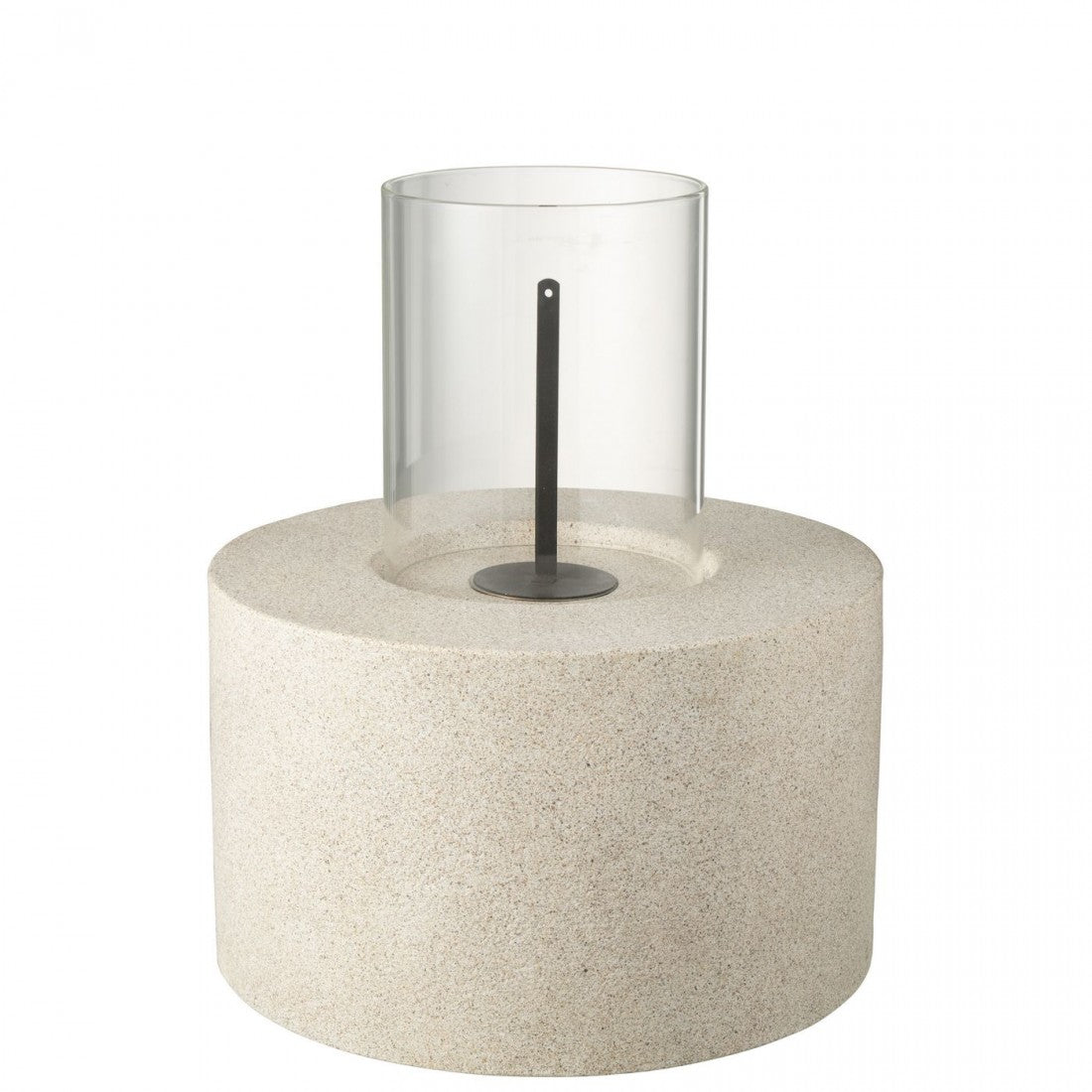 Cheminée de table Bioéthanol Ronde Grise Ø41x52cm J-Line