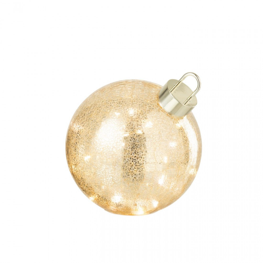 Boule de Noël en verre à LED couleur or, taille moyenne, J-Line