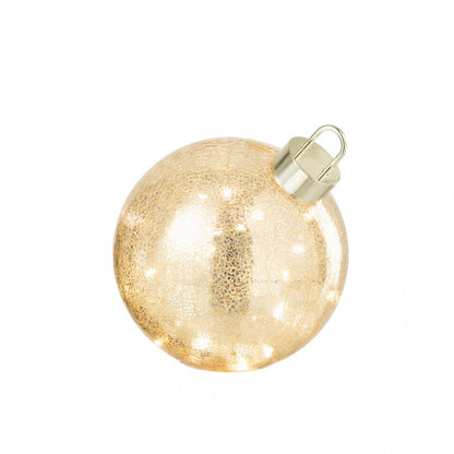 Boule de Noël en verre à LED couleur or, taille moyenne, J-Line