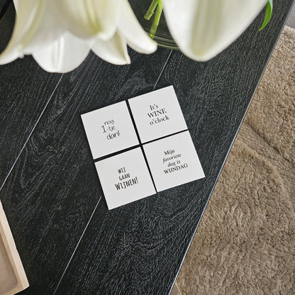 Set de 4 sous-verres carrés pour vin