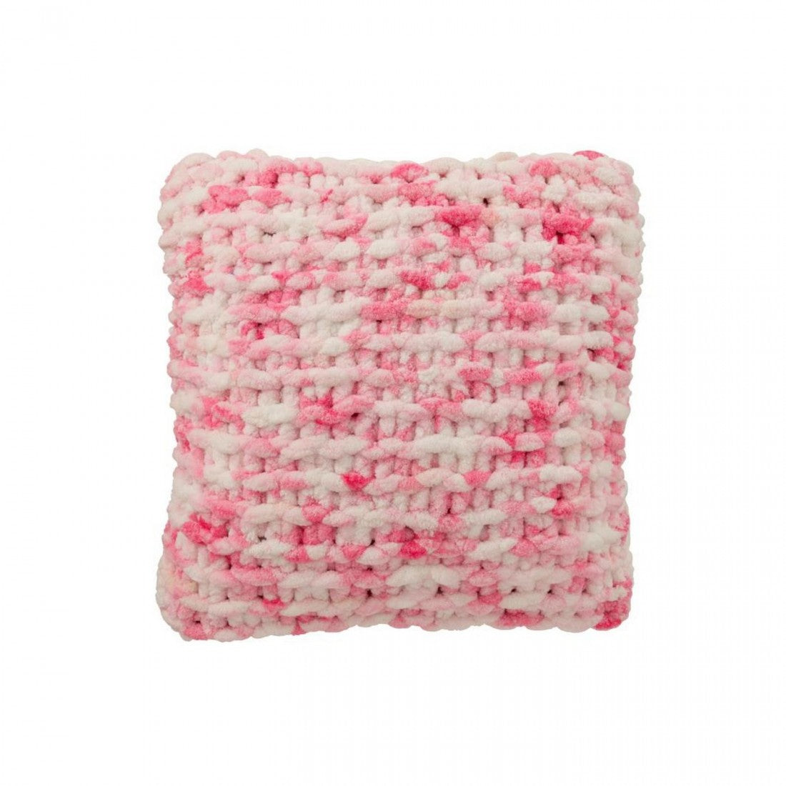 Coussin Chiné Polyester Rose/Blanc J-Line