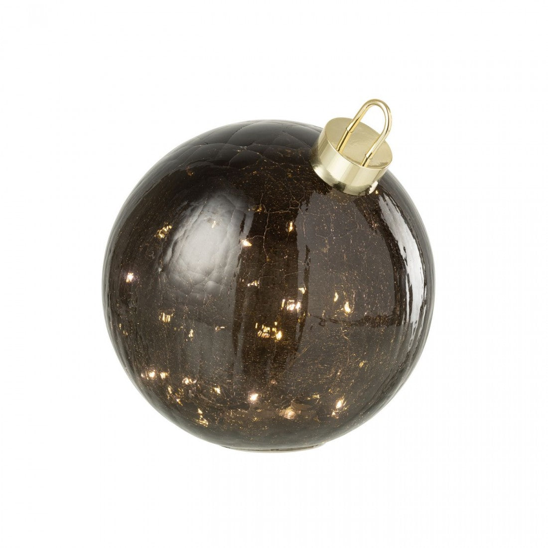 Boule de Noël LED Verre Noir Lot de 3 J-Line