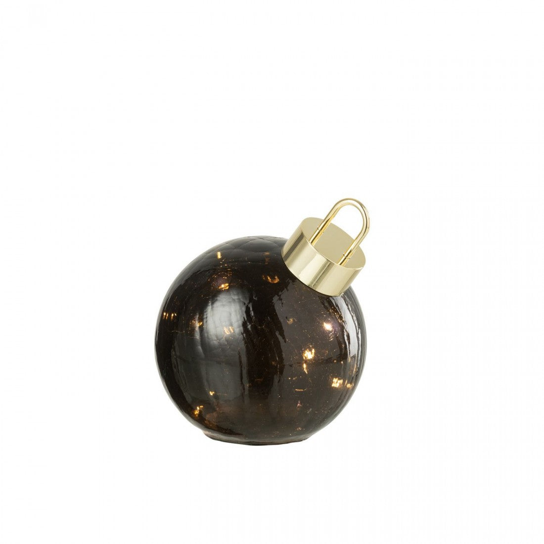 Boule de Noël LED Verre Noir Lot de 3 J-Line