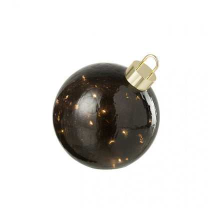 Boule de Noël LED Verre Noir Lot de 3 J-Line
