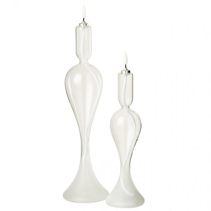 Lot de 2 bougies LED en verre transparent J-Line