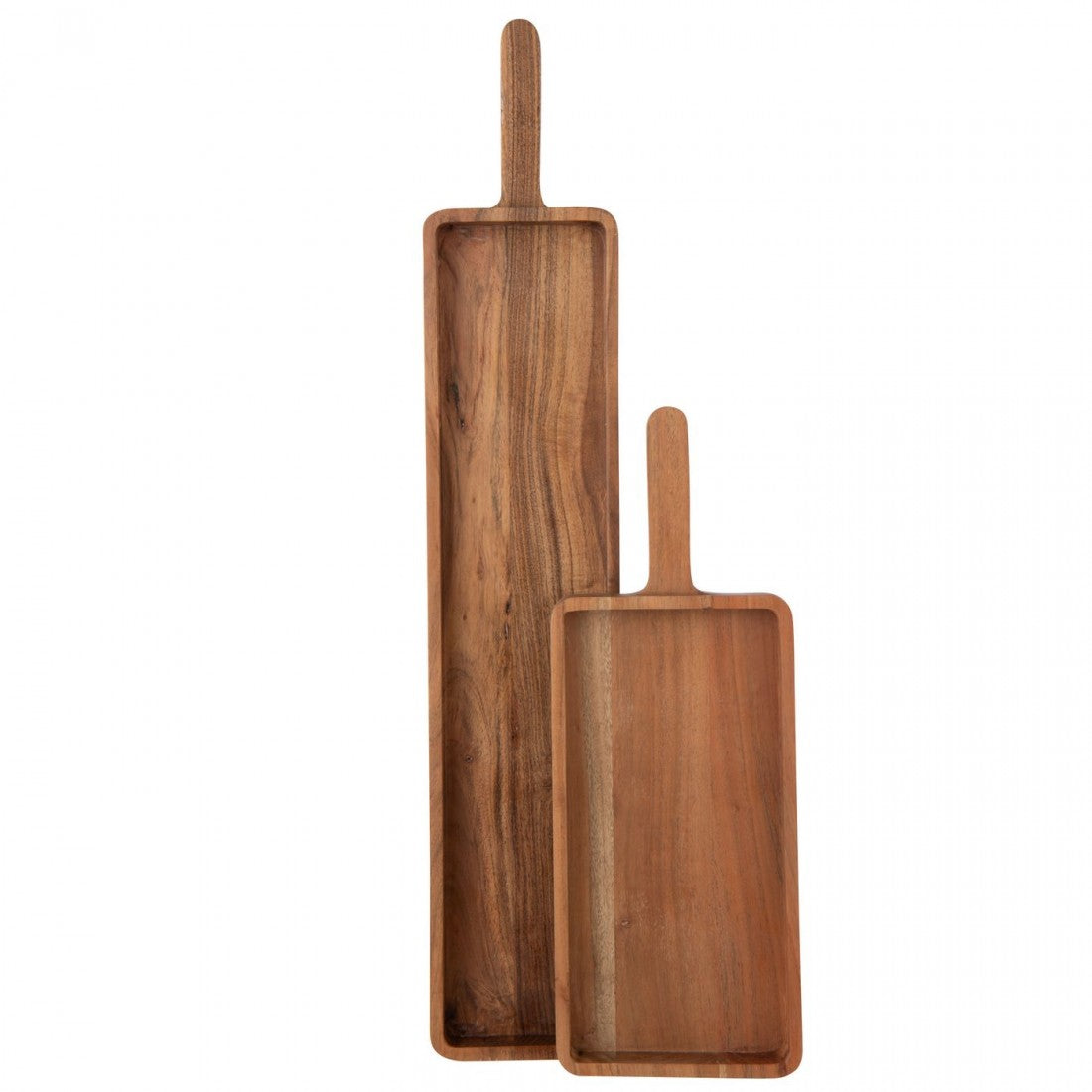Planche de service rectangulaire en bois d’acacia naturel, petite, J-Line