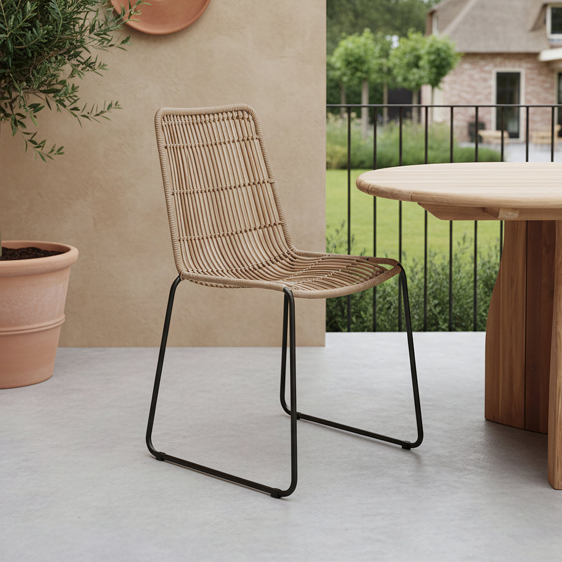 Chaise de terrasse Jane Naturel Lot de 2 Raw Materials
