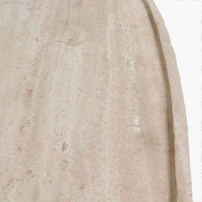 Table basse en travertin ovale Raw Materials