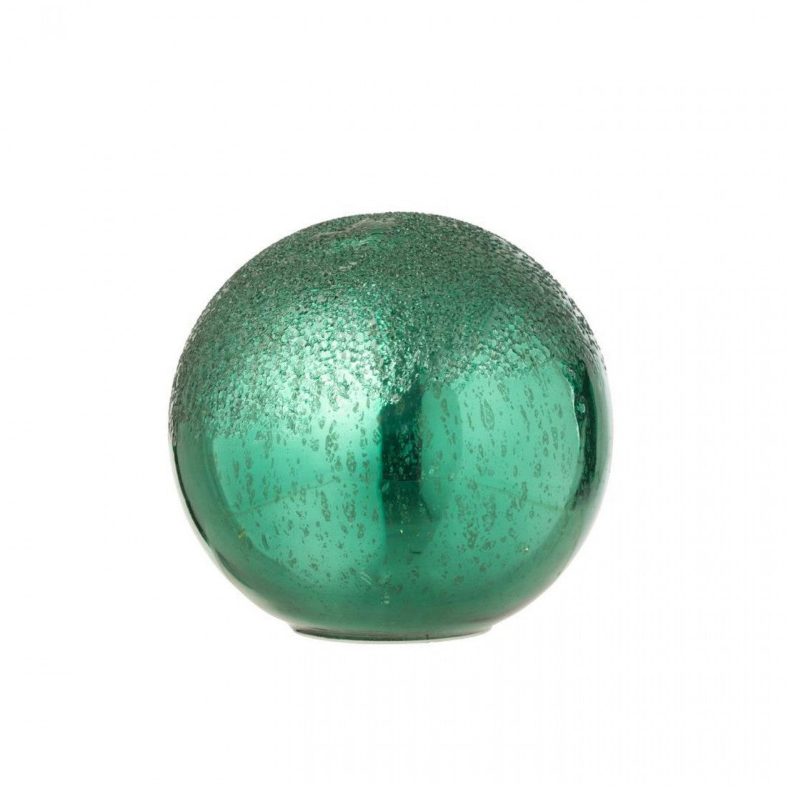 Boule LED Verre Craquelé Vert Lot de 2 J-Line