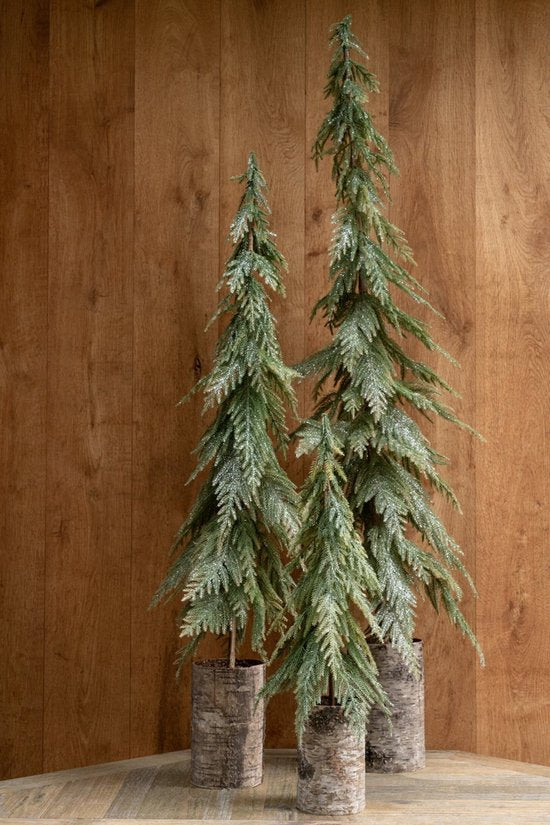 Sapin de Noël sur pied en bois vert large H120 cm J-Line