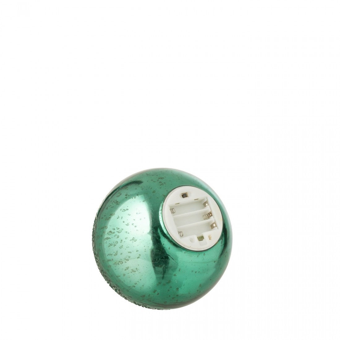Boule LED Verre Craquelé Vert Lot de 2 J-Line