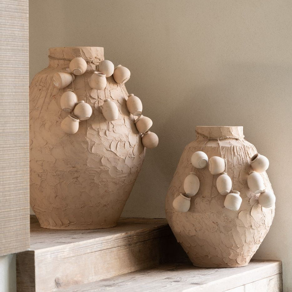 Pot + Pots suspendus Argile Naturel Large J-Line