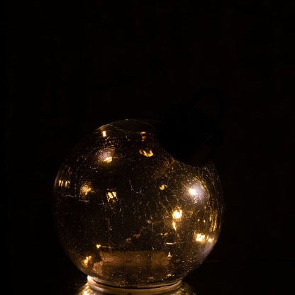 Boule de Noël LED Verre Noir Lot de 3 J-Line
