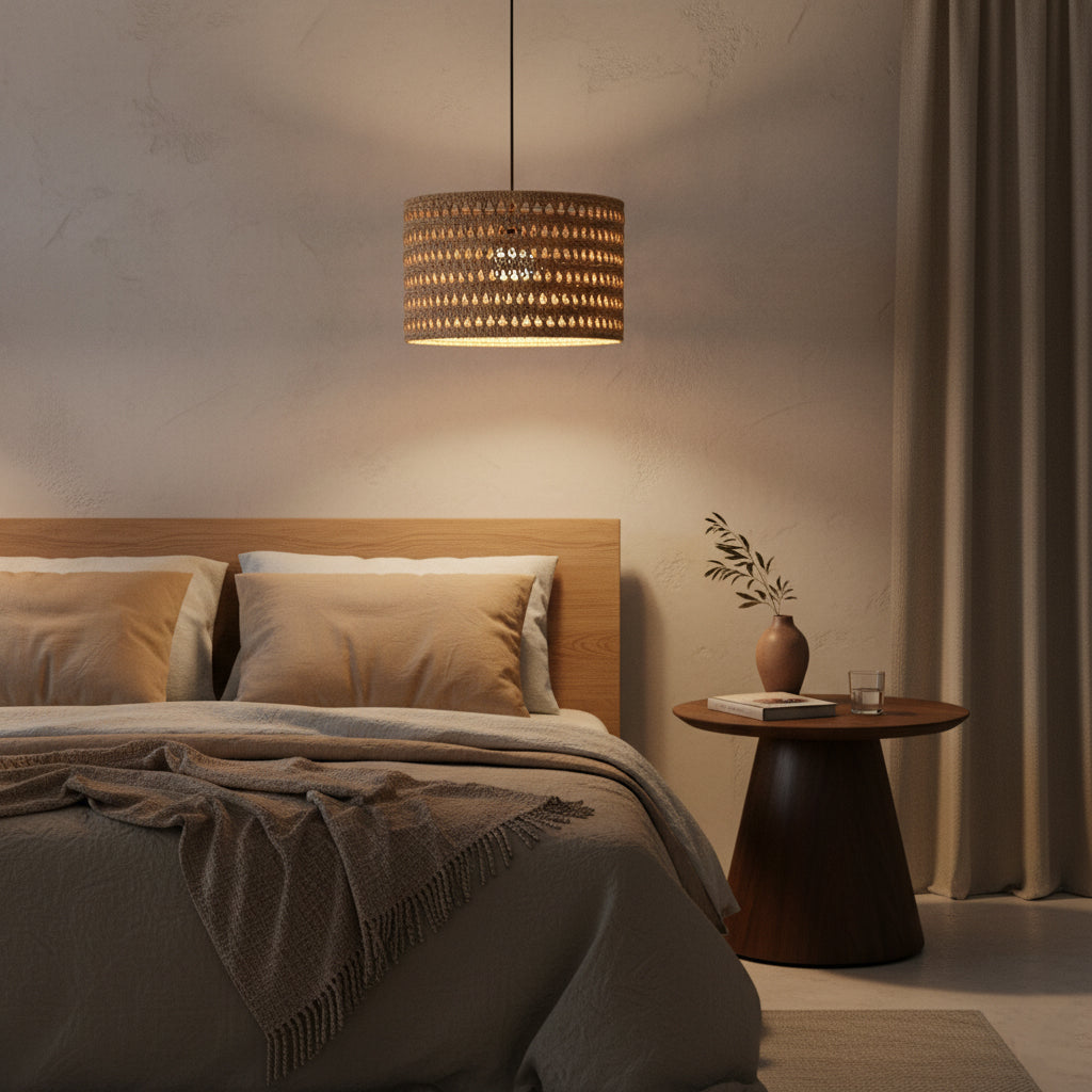 Lampe Herba naturelle grande Ø50cm Matières premières