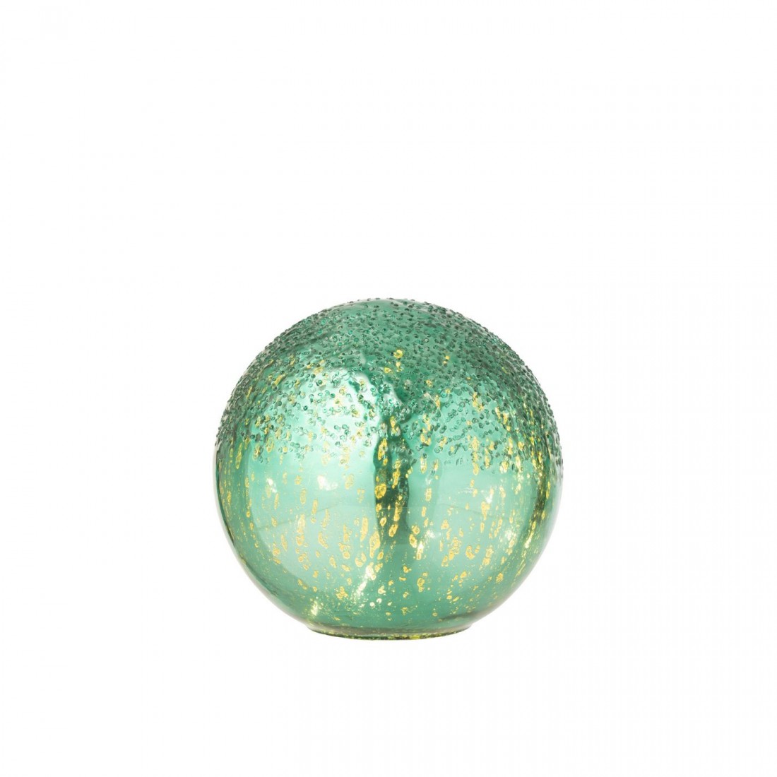 Boule LED Verre Craquelé Vert Lot de 2 J-Line