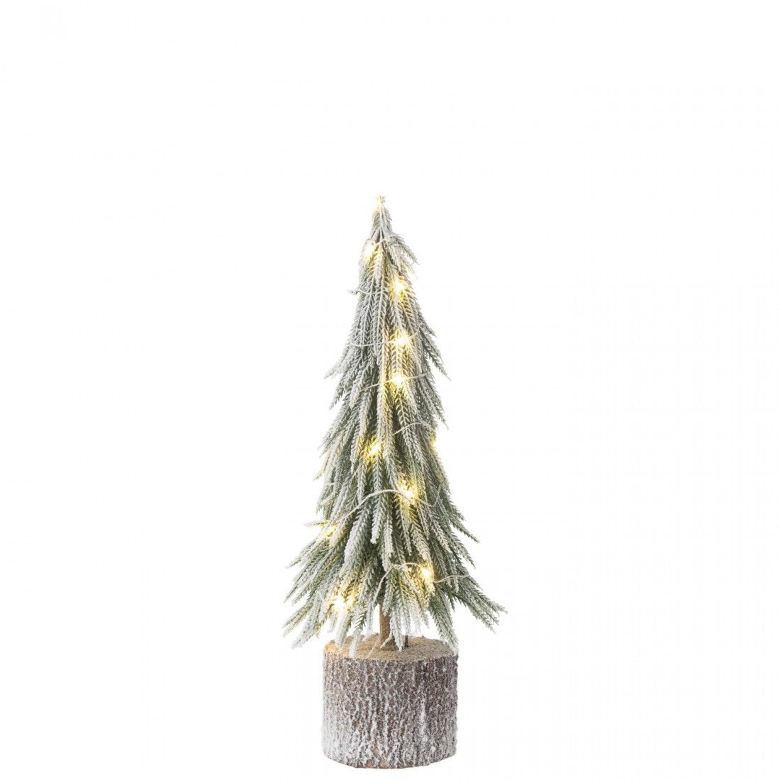 Sapin de Noël A+Led Neige Artificielle Vert Moyen H45cm J-Line