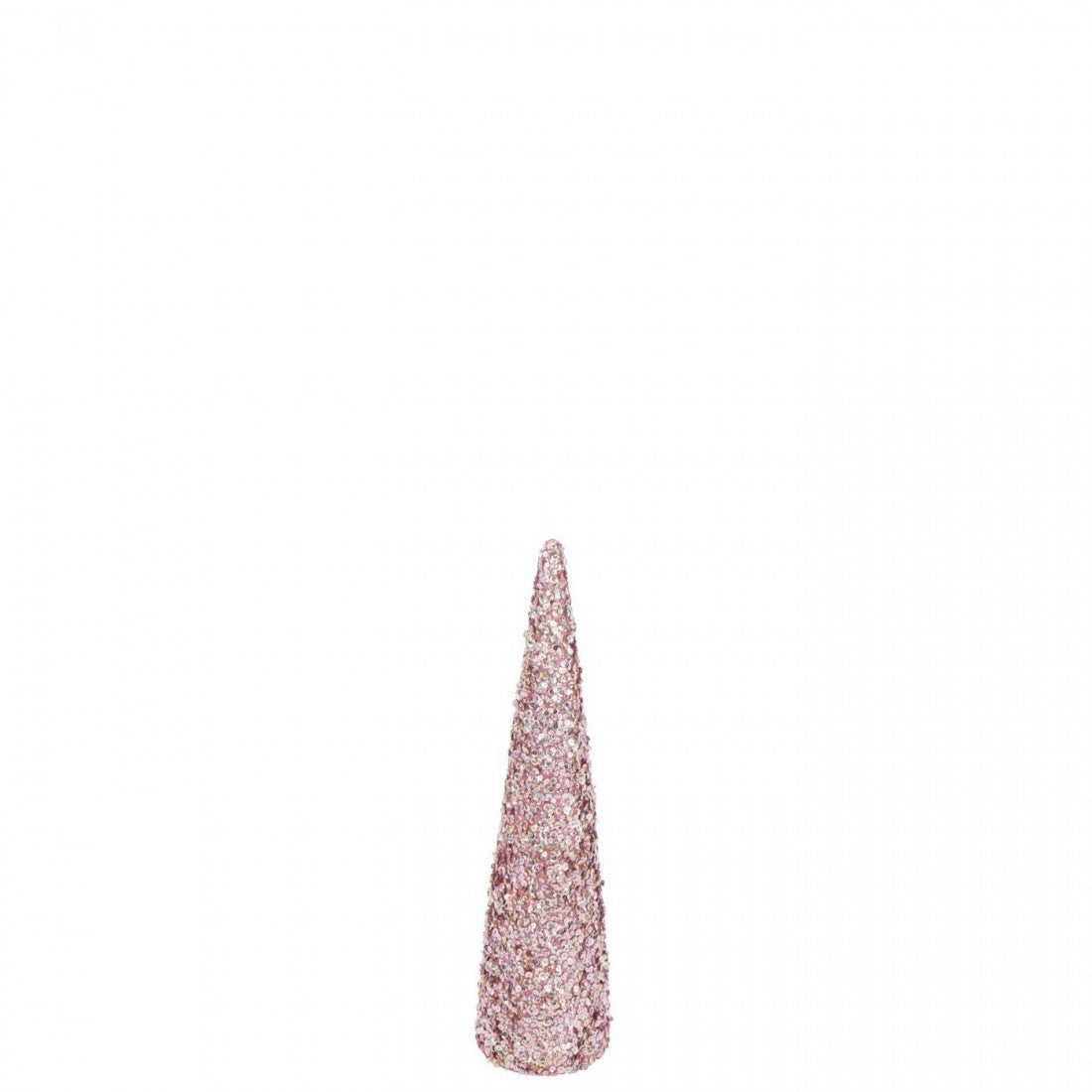 Cône à paillettes en mousse rose clair moyen H56 cm J-Line
