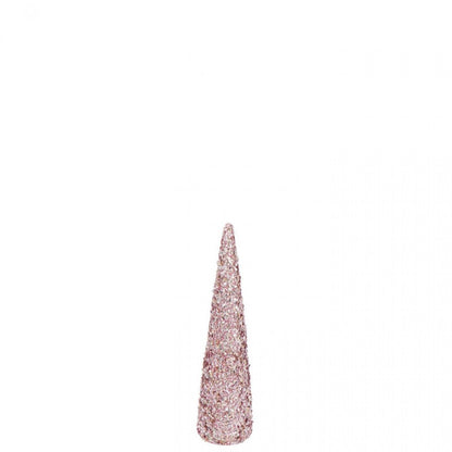 Cône à paillettes en mousse rose clair moyen H56 cm J-Line