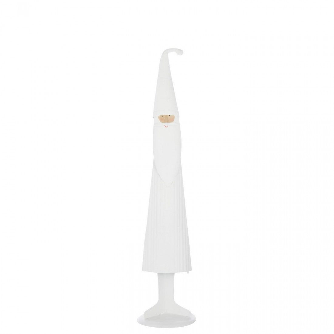 Père Noël Moderne Métal Blanc Lot de 2 J-LIne
