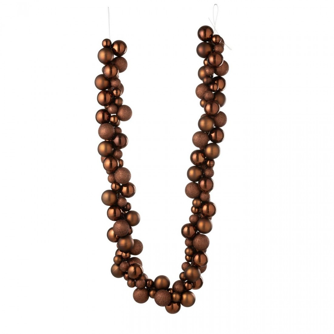 Guirlande boule de Noël en plastique marron foncé J-Line