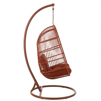 Chaise suspendue Egga Métal/Corde Rouge J-Line