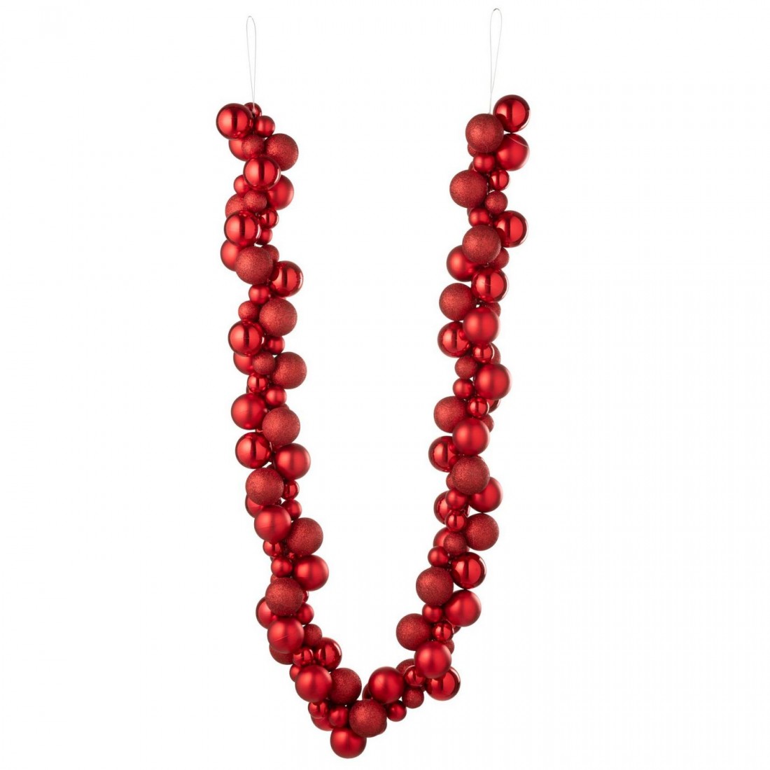 Guirlande Boule de Noël Plastique Rouge de Noël J-line