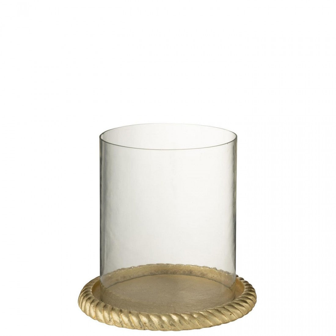 Bougeoir en aluminium couleur or J-Line