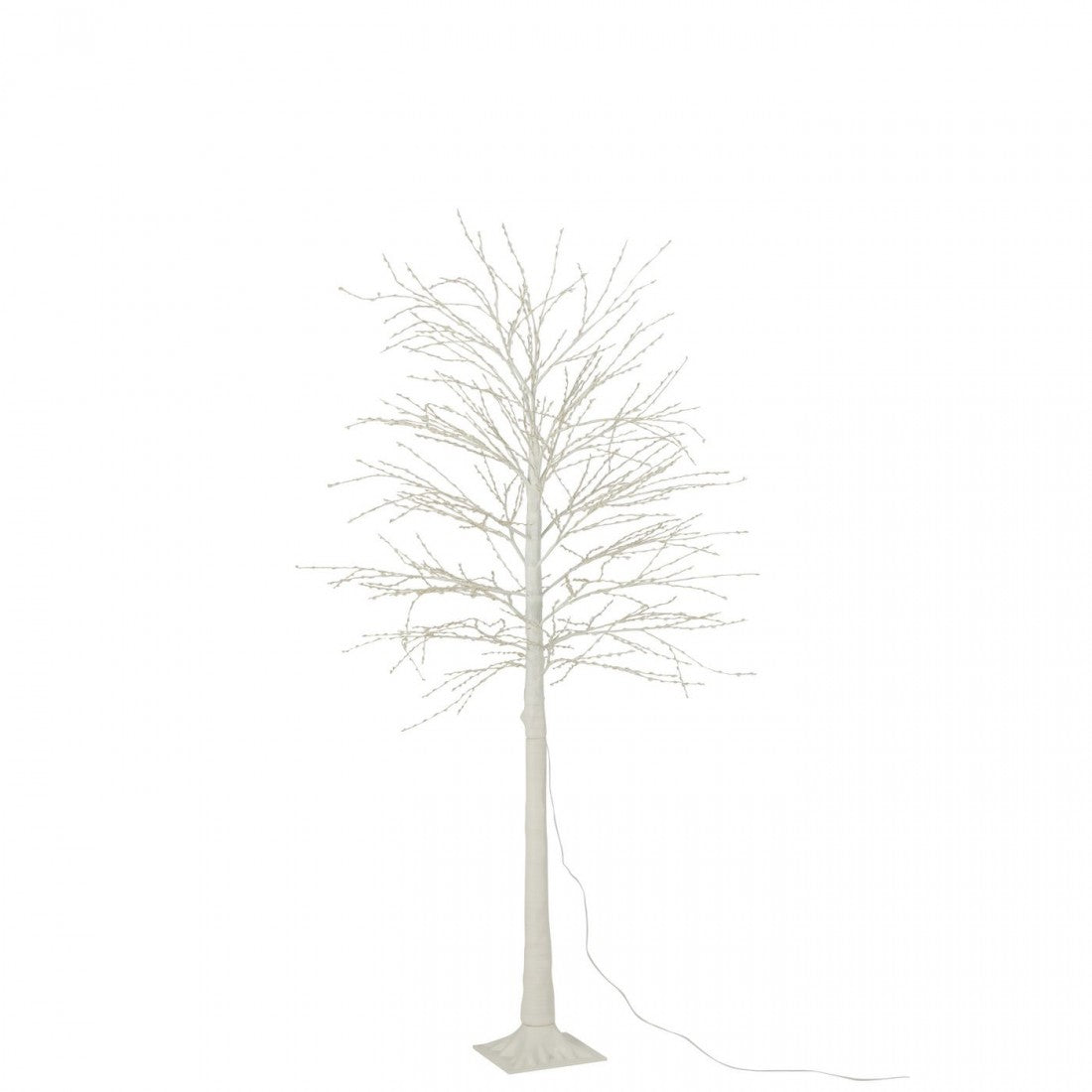 Sapin de Noël 2000 LED Plastique Blanc Moyen H180cm J-Line