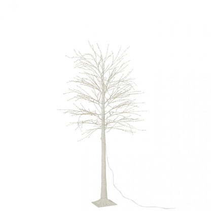 Sapin de Noël 2000 LED Plastique Blanc Moyen H180cm J-Line