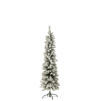 Sapin de Noël Artificiel Petit Modèle Enneigé Vert Petit H184cm J-Line