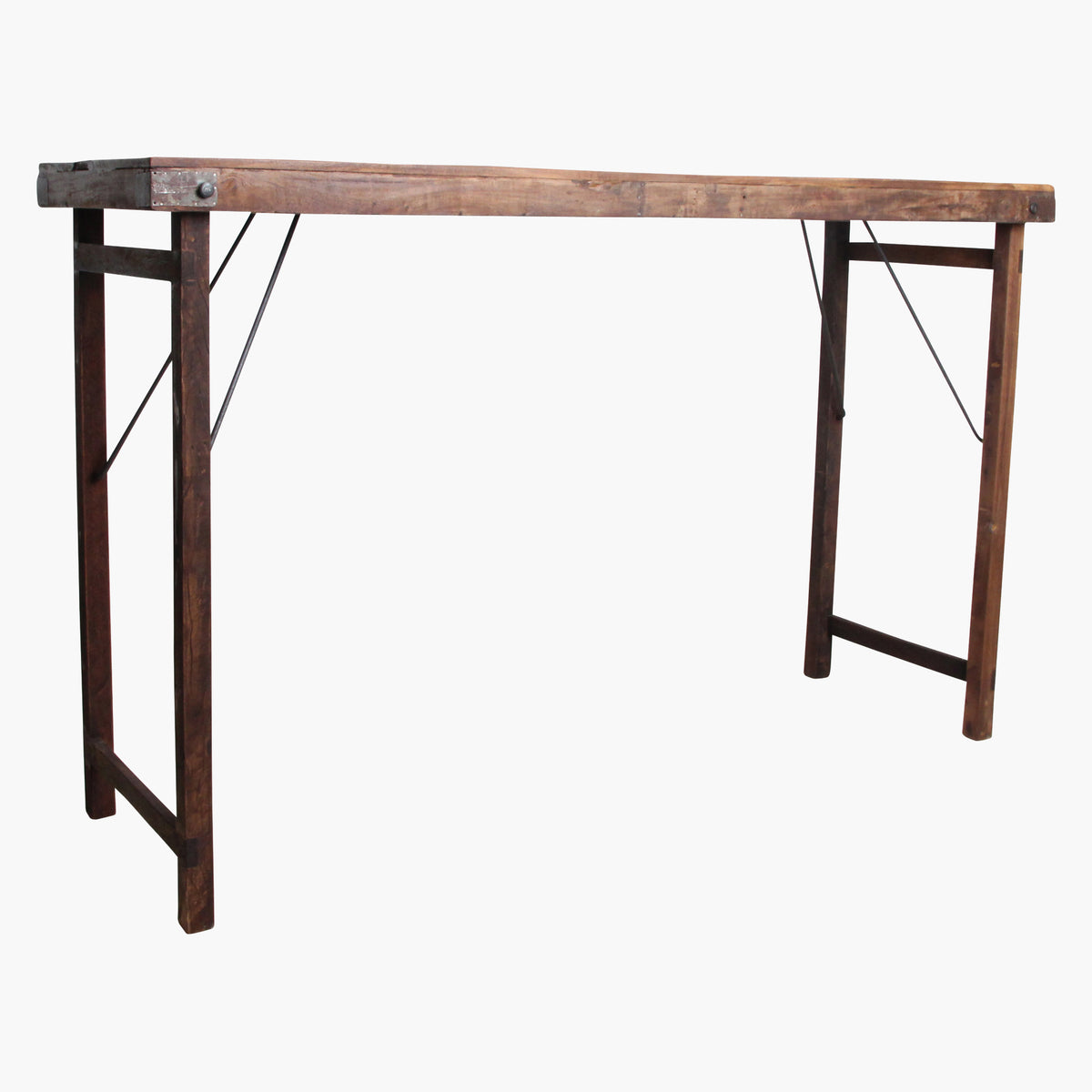 Table de marché en bois marron, pliable Raw Materials