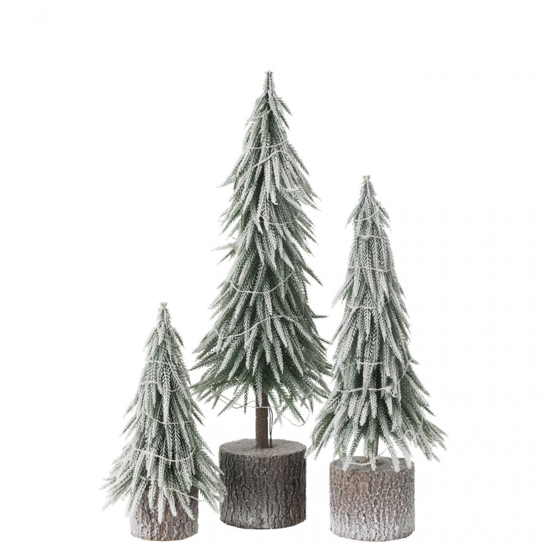 Sapin de Noël A+Led Neige Artificielle Vert Petit H30cm J-Line