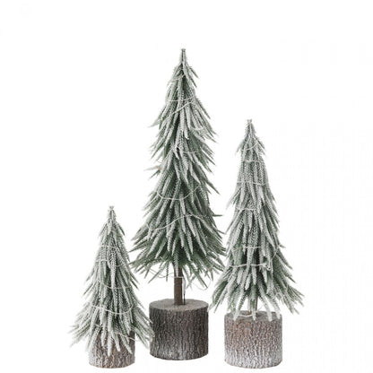 Sapin de Noël A+Led Neige Artificielle Vert Petit H30cm J-Line