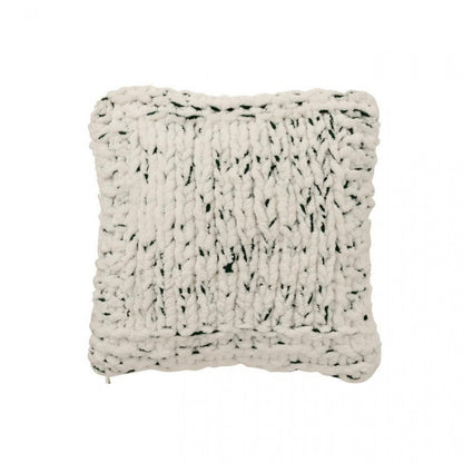 Coussin en polyester blanc/vert foncé J-Line