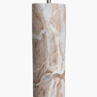 Pied de lampe Fantasy Marbre Brun Rond Matières premières