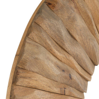 Miroir mural Curve ovale Bois naturel 152x6x92cm J-Line