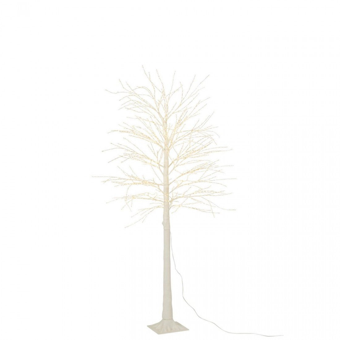 Sapin de Noël 2000 LED Plastique Blanc Moyen H180cm J-Line