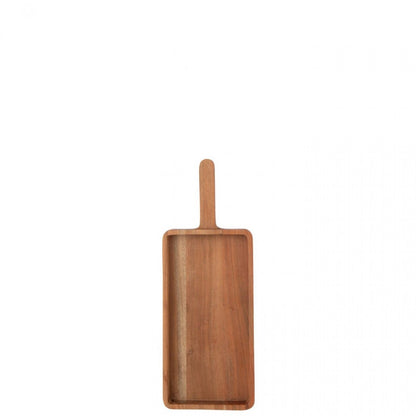 Planche de service rectangulaire en bois d’acacia naturel, petite, J-Line
