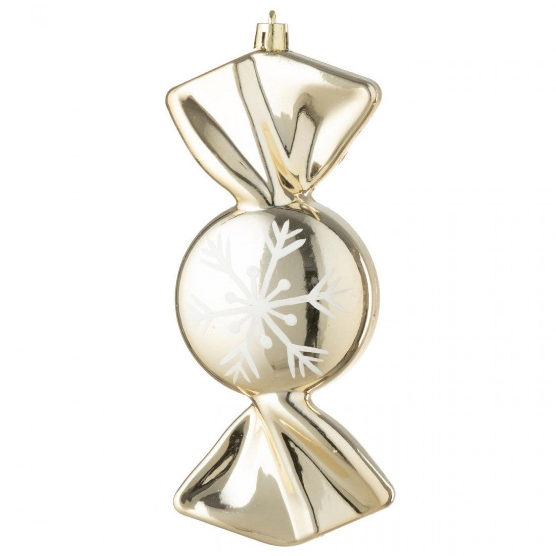 Boîte de 8 pendentifs bonbons en plastique couleur or J-Line