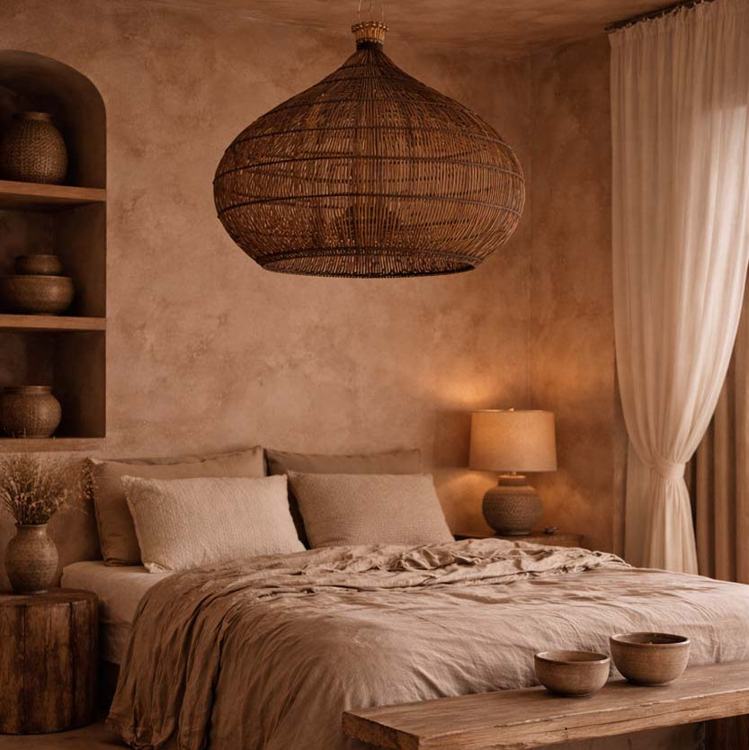 La suspension Desert Gourd Noyer foncé Large Bazar Bizar