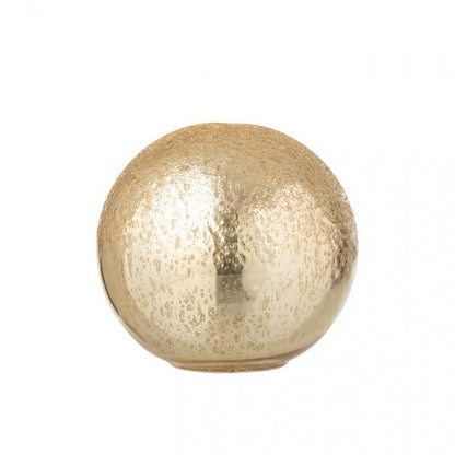 Sphère LED en verre craquelé doré, lot de 2 J-Line